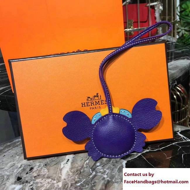 Hermes Crab Leather Bag Charm 06 - Click Image to Close
