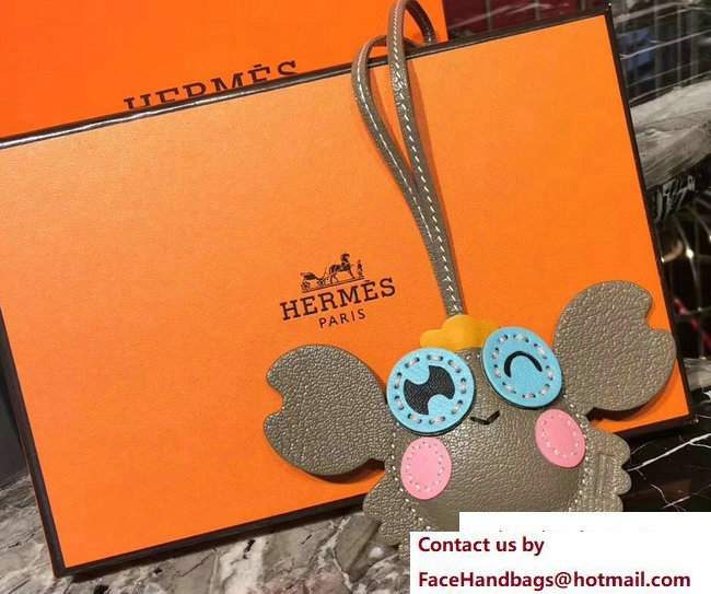 Hermes Crab Leather Bag Charm 20 - Click Image to Close