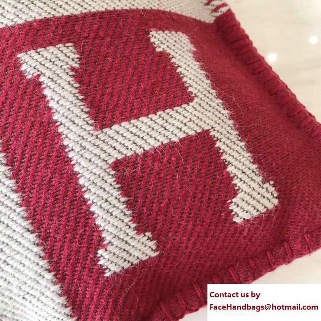 Hermes Signature H Avalon Pillow Red