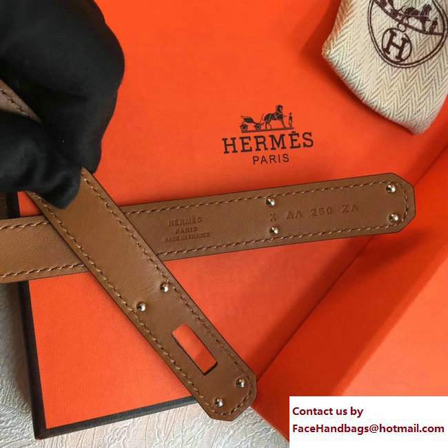 Hermes Width 20mm Epsom Calfskin Kelly Belt Black/Silver