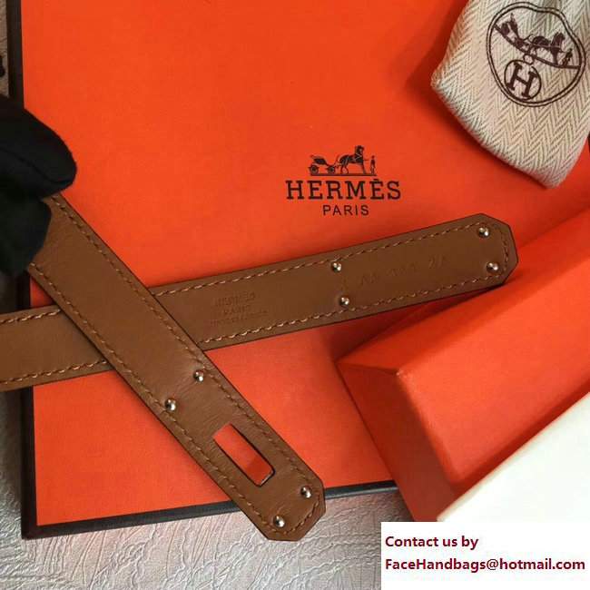Hermes Width 20mm Epsom Calfskin Kelly Belt Green/Silver - Click Image to Close