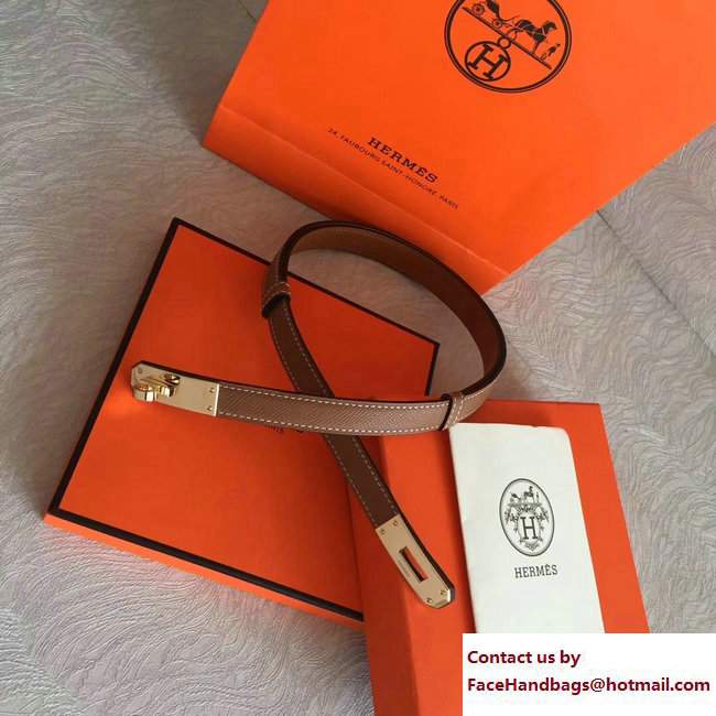 Hermes Width 20mm Epsom Calfskin Kelly Belt Khaki/Gold - Click Image to Close