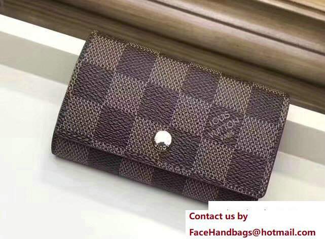 Louis Vuitton 6 Key Holder Damier Ebene Canvas N62630 Brown - Click Image to Close
