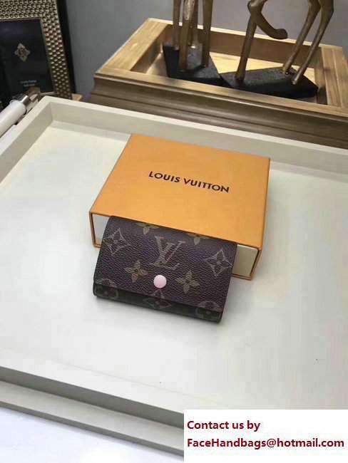 Louis Vuitton 6 Key Holder Monogram Canvas M61285 Rose Ballerine - Click Image to Close