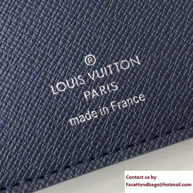 Louis Vuitton Amerigo Wallet M62046 Taiga Leather Ocean 2017
