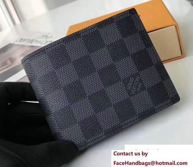 Louis Vuitton Amerigo Wallet N60053 Damier Graphite Canvas 2017 - Click Image to Close