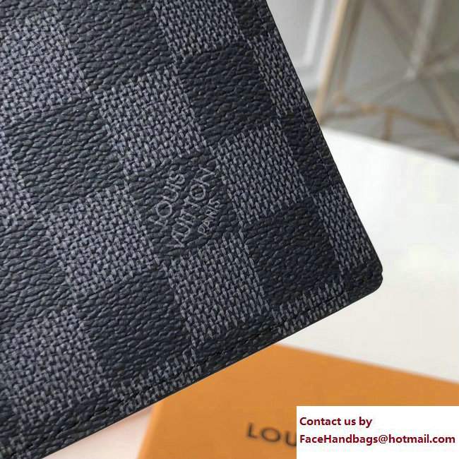 Louis Vuitton Amerigo Wallet N60053 Damier Graphite Canvas 2017