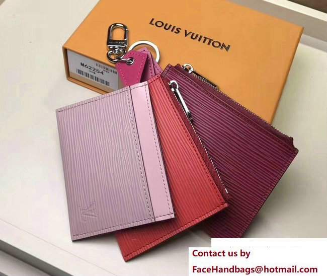 Louis Vuitton Epi Trio Wallet M62254 Purple/Red/Light Pink 2017