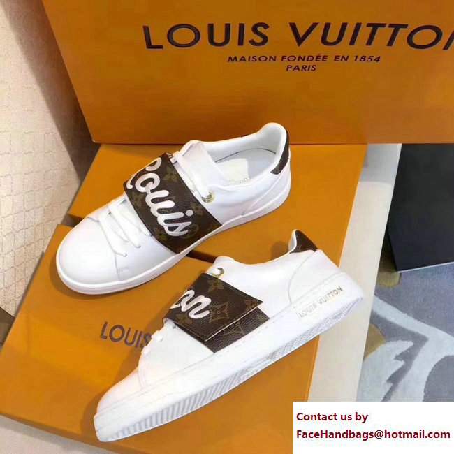 Louis Vuitton Frontrow Sneakers 1A3TA2 White/Monogram Canvas 2017 - Click Image to Close