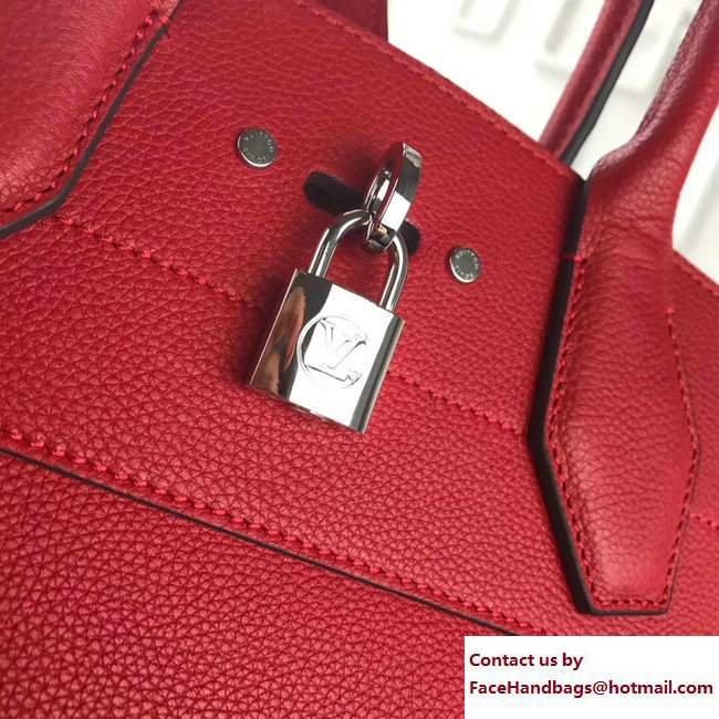 Louis Vuitton Grained City Steamer MM Bag M51026 Red - Click Image to Close
