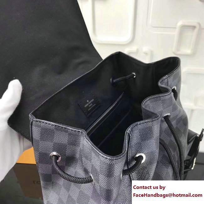 Louis Vuitton LV League Damier Graphite Canvas Christopher Backpack PM Bag N41055 2017