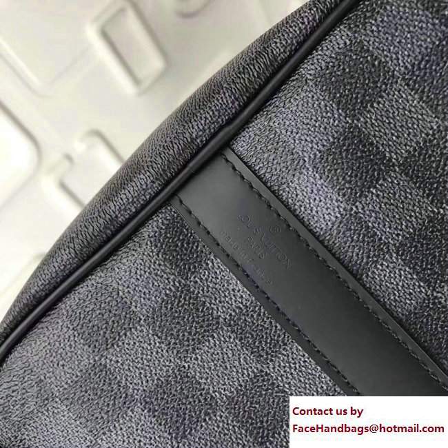 Louis Vuitton LV League Damier Graphite Canvas Keepall 50 Bandouliere Bag 2017