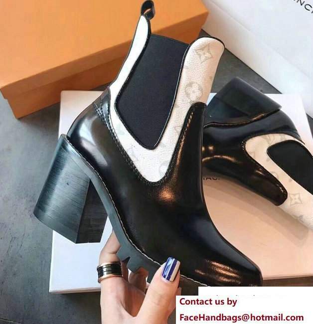 Louis Vuitton Limitless Ankle Boots 1A3GP1 Monogram Canvas White 2017 - Click Image to Close