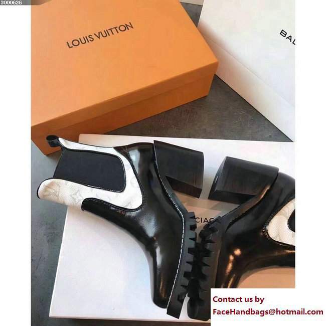 Louis Vuitton Limitless Ankle Boots 1A3GP1 Monogram Canvas White 2017