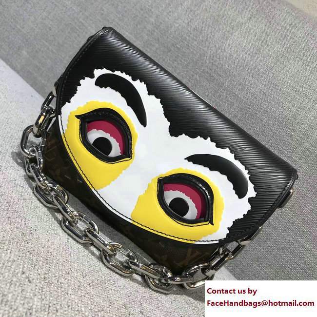 Louis Vuitton Monogram Canvas/Yellow Epi Kabuki Masks Pochette Bag M43532 Cruise 2018