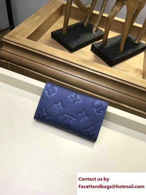 Louis Vuitton Monogram Empreinte 6 Key Holder Blue - Click Image to Close
