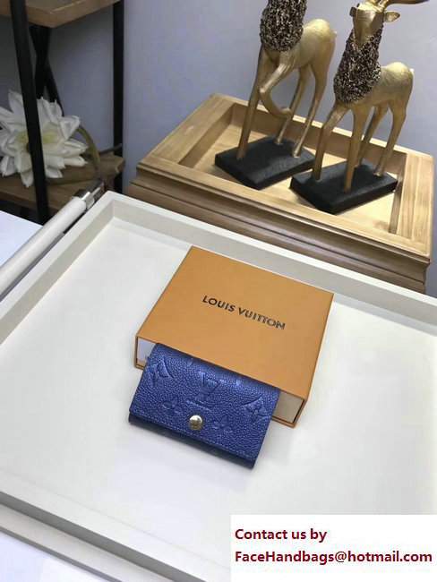 Louis Vuitton Monogram Empreinte 6 Key Holder Blue - Click Image to Close