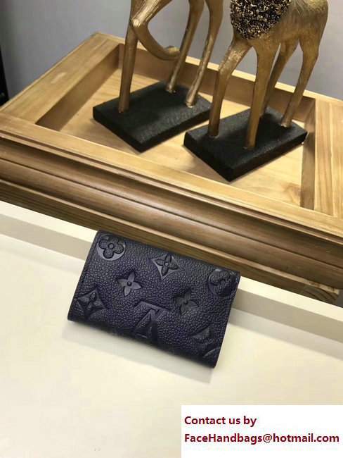Louis Vuitton Monogram Empreinte 6 Key Holder Dark Blue