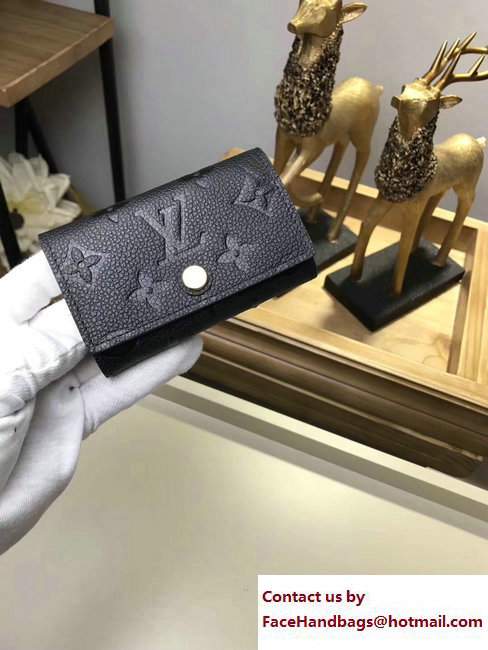 Louis Vuitton Monogram Empreinte 6 Key Holder M64421 Noir
