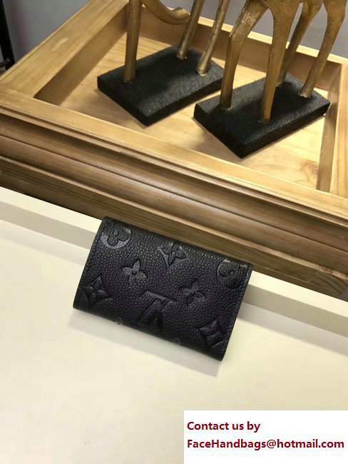 Louis Vuitton Monogram Empreinte 6 Key Holder M64421 Noir