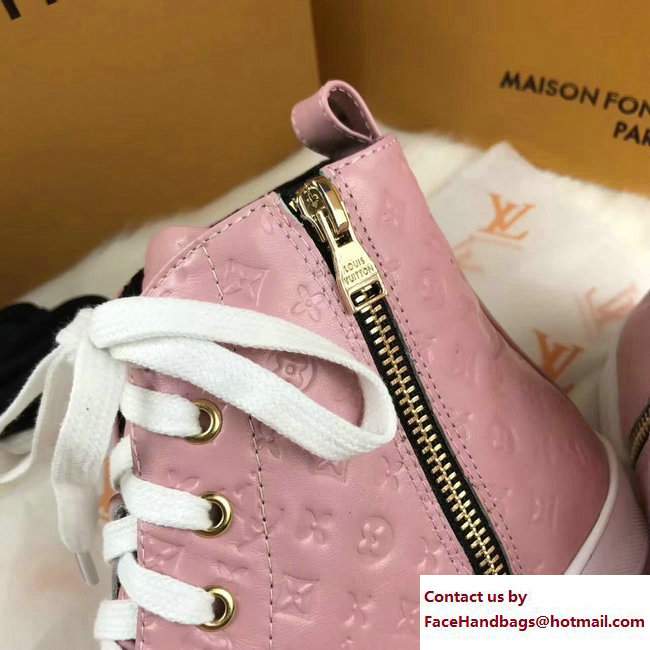 Louis Vuitton Stellar High-Top Sneakers Boots 1A2XPH Pink 2017 - Click Image to Close