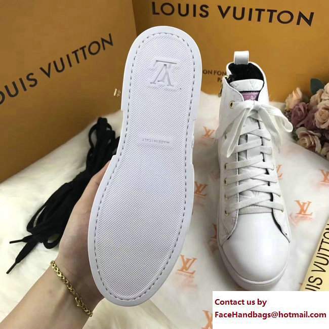 Louis Vuitton Stellar High-Top Sneakers Boots 1A2XPH White 2017