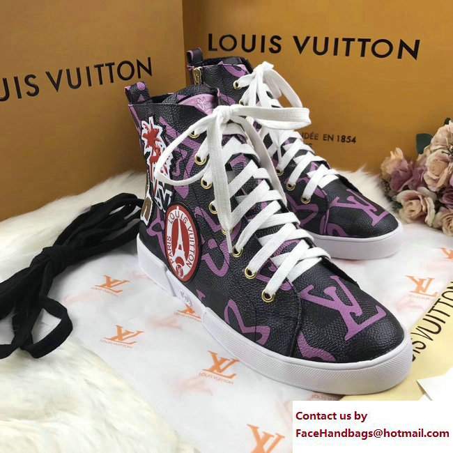 Louis Vuitton World Tour High-Top Sneakers 1A3G6W 01 2017 - Click Image to Close