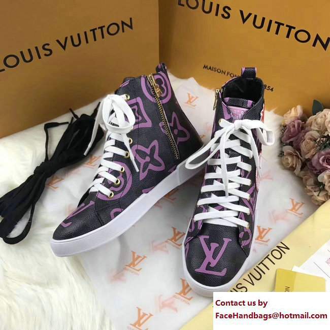 Louis Vuitton World Tour High-Top Sneakers 1A3G6W 01 2017 - Click Image to Close