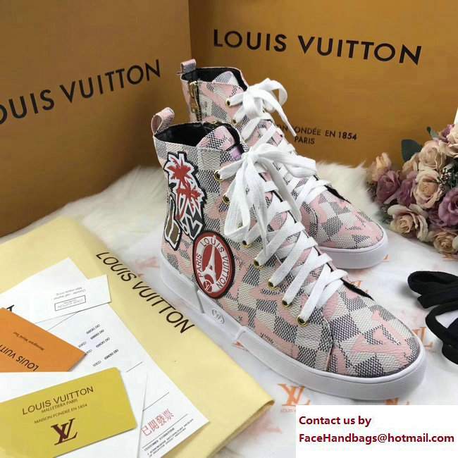 Louis Vuitton World Tour High-Top Sneakers 1A3G6W 03 2017 - Click Image to Close