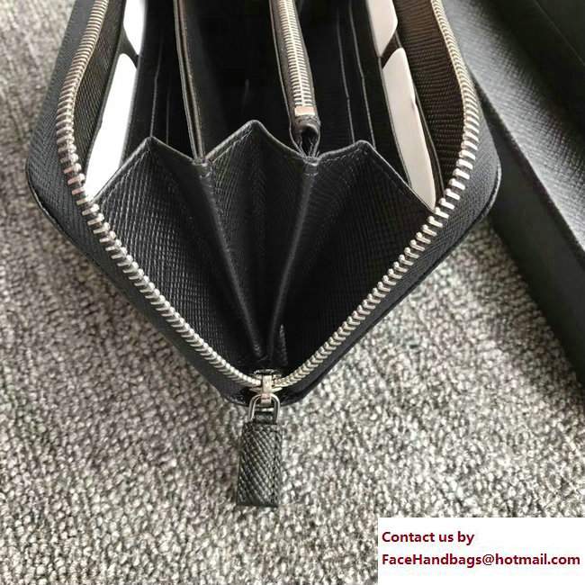 Prada Intarsia Saffiano Leather Document Holder 2ML317 Black 03 2018