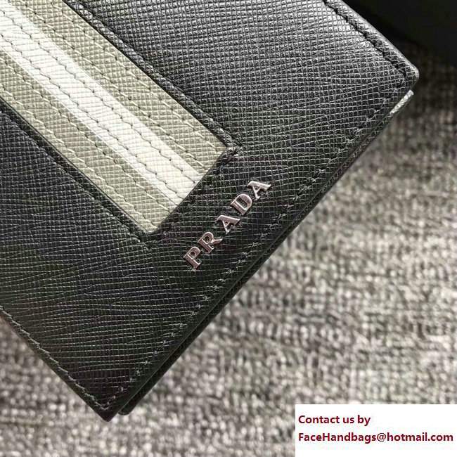 Prada Intarsia Saffiano Leather Wallet 2MO513 Black 01 2018