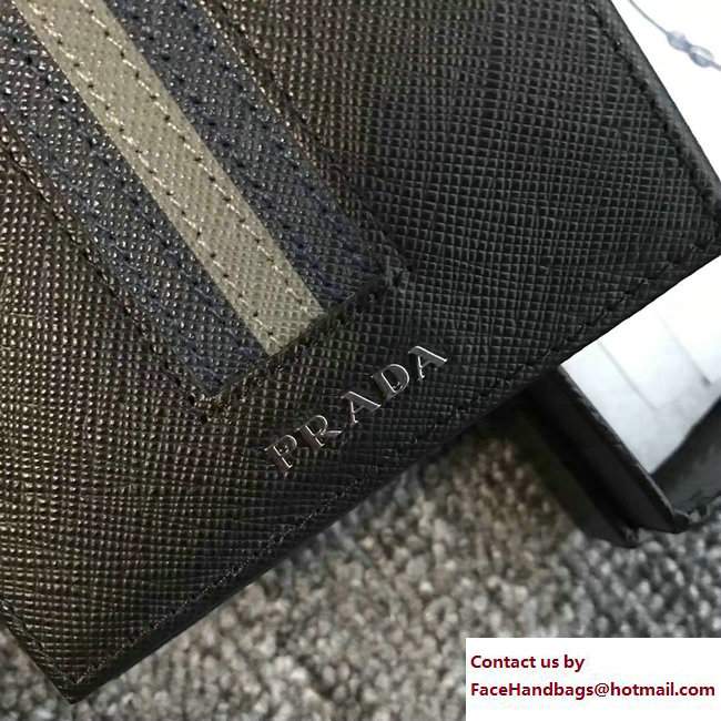 Prada Intarsia Saffiano Leather Wallet 2MO513 Black 02 2018 - Click Image to Close