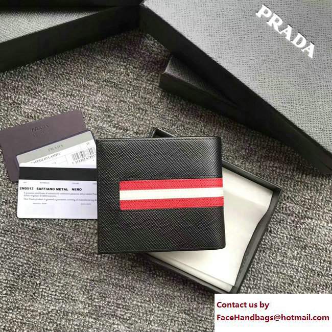 Prada Intarsia Saffiano Leather Wallet 2MO513 Black 03 2018