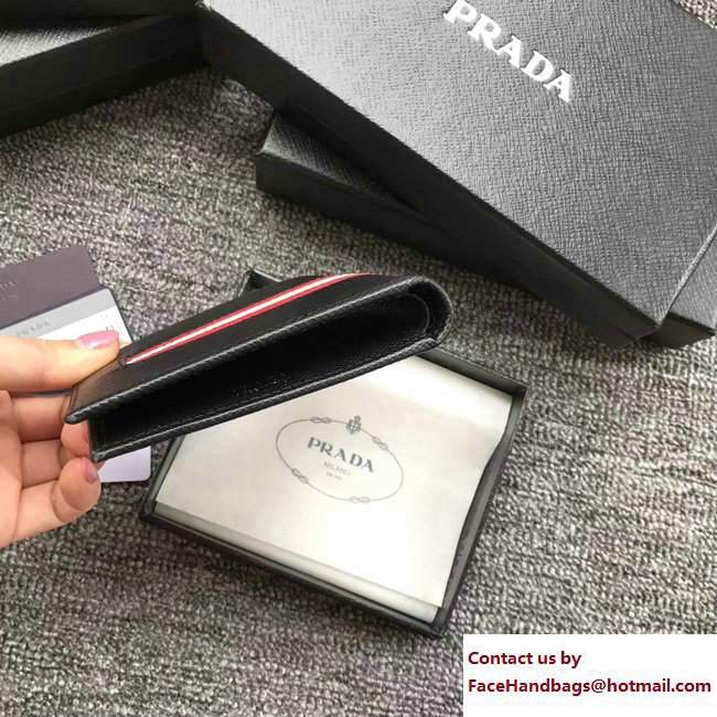 Prada Intarsia Saffiano Leather Wallet 2MO513 Black 03 2018