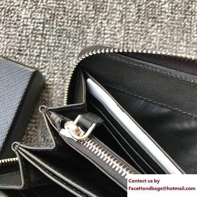 Prada Quilted Leather Zip Wallet 1ML506 Black 2018