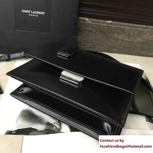 Saint Laurent Medium Babylone Top Handle Bag 484504 Smooth Black 2017
