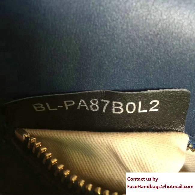 Valentino Calfskin Rockstud Shoulder Crossbody Bag Slate Blue 2018 - Click Image to Close