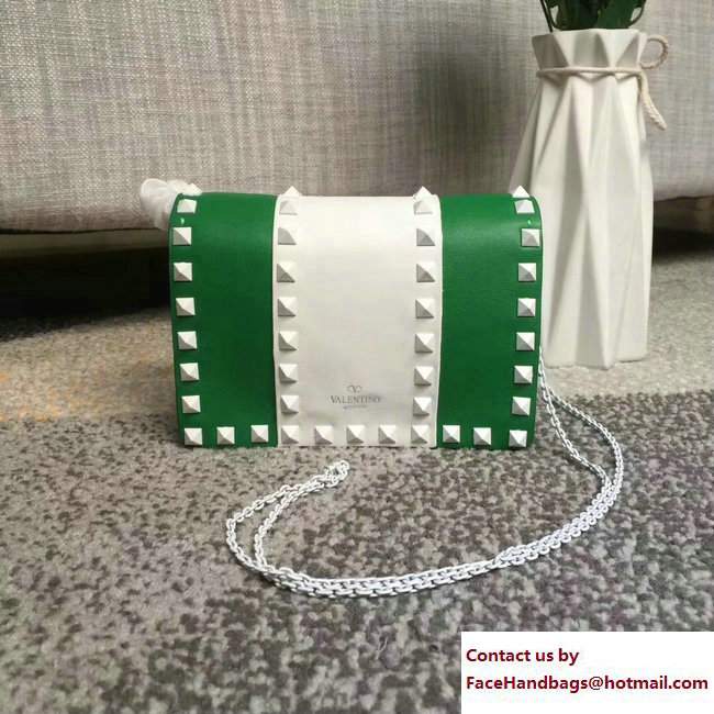 Valentino Free Rockstud Chain Shoulder Bag Green Resort 2018