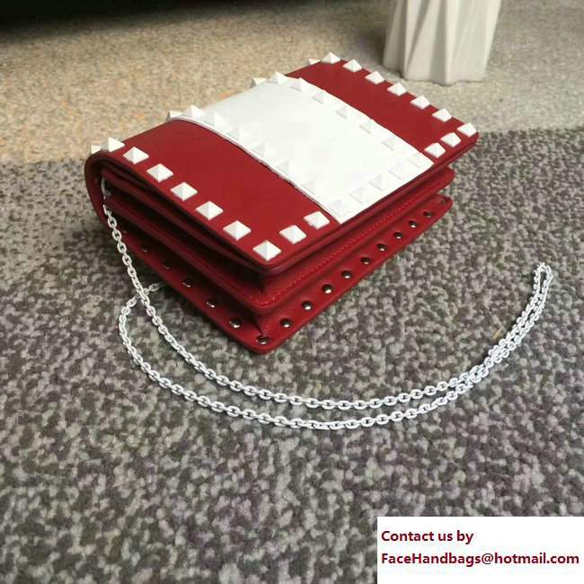 Valentino Free Rockstud Chain Shoulder Bag Red Resort 2018 - Click Image to Close