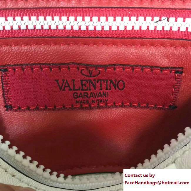 Valentino Free Rockstud Spike Belt Bag White 2018 - Click Image to Close