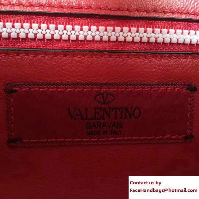 Valentino Free Rockstud Spike Medium Chain Bag Pink Resort 2018 - Click Image to Close