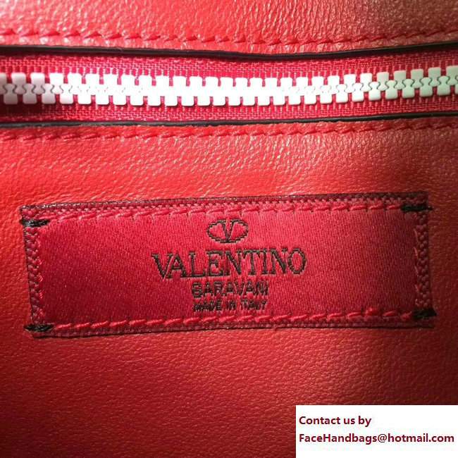 Valentino Free Rockstud Spike Medium Chain Bag Red Resort 2018