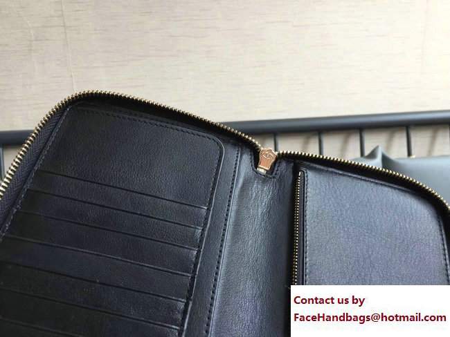 Valentino Rockstud Large Wallet Clutch Bag Black 2017