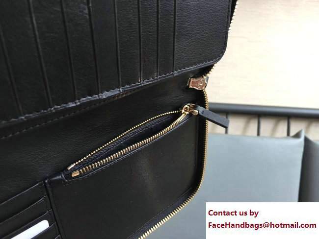 Valentino Rockstud Large Wallet Clutch Bag Black 2017 - Click Image to Close