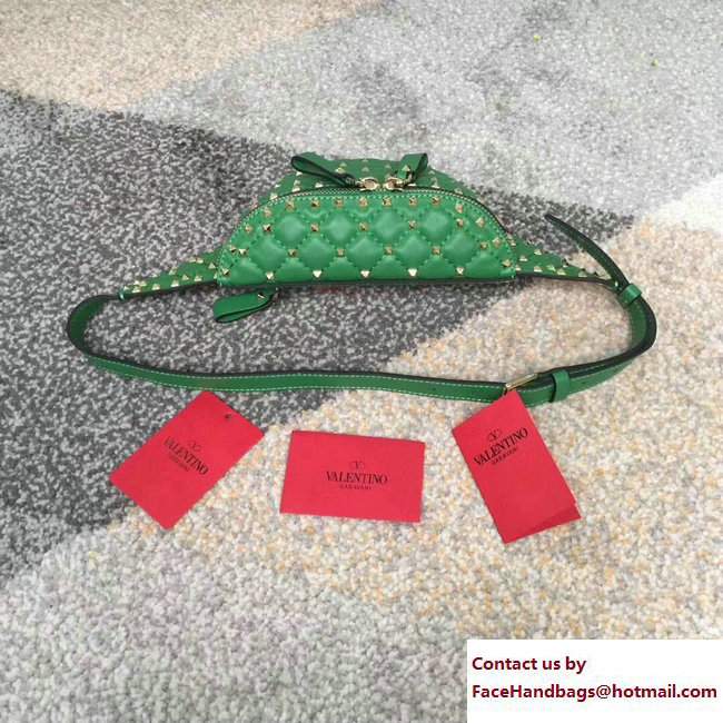 Valentino Rockstud Spike Belt Bag Green 2018 - Click Image to Close
