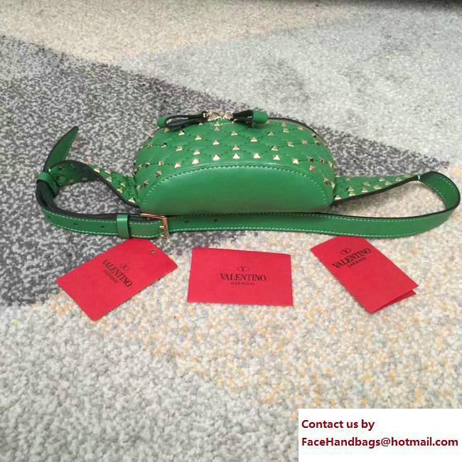 Valentino Rockstud Spike Belt Bag Green 2018 - Click Image to Close