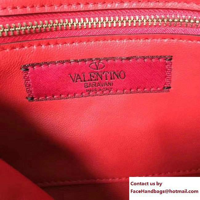 Valentino Rockstud Spike Belt Large Bag Red 2018