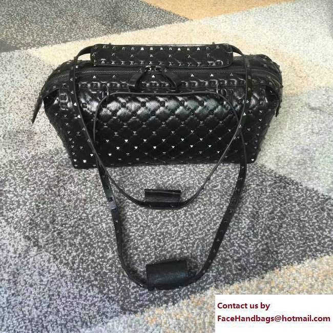 Valentino Rockstud Spike Duffle Bag Black 2017 - Click Image to Close