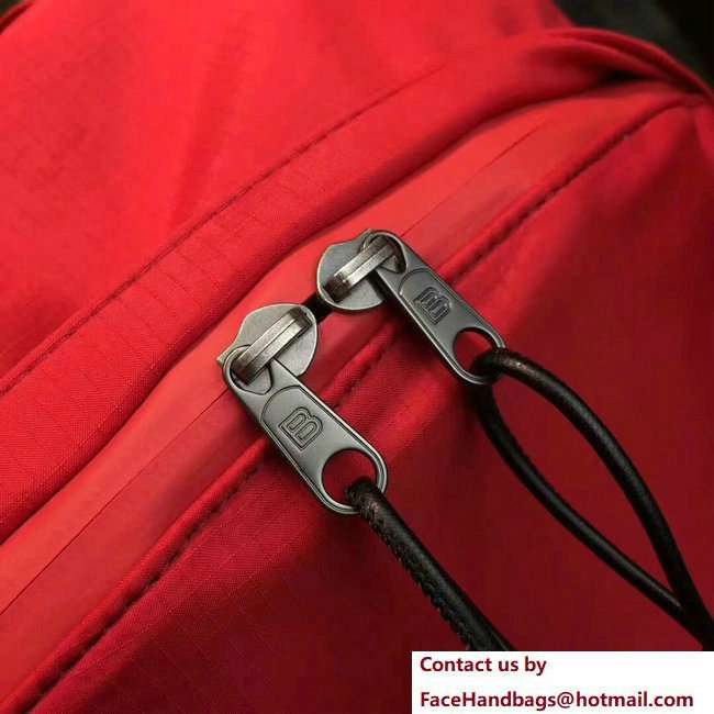 Balenciaga Explorer Canvas Backpack Bag with Logo Label Red 2018
