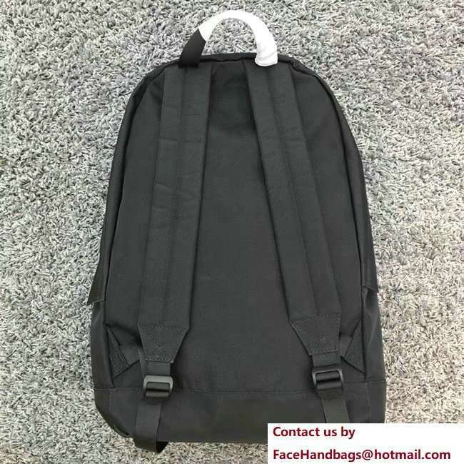 Balenciaga Explorer Canvas Backpack Bag with Logo Print Black 2018